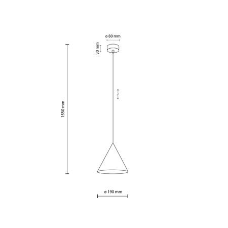 Lampa wisząca stożek o średnicy 19cm w kolorze zielonym CONO PEAPOD 1XE27 S 1xE27 Tk Lighting 10885