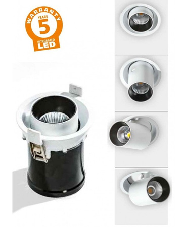 Oprawa wpuszczana tuba LUNA 15W DIMMABLE LED Azzardo AZ2829 AZ2828 kolor do wyboru