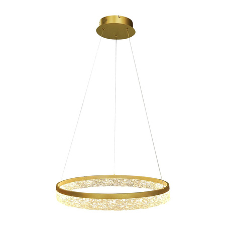 Lampa wisząca złoty okręg z akcentem glamour GALA GOLD 25W LED 4000K Milagro ML2240