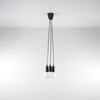 Lampa wisząca DIEGO 3 czarna Sollux SL.0573
