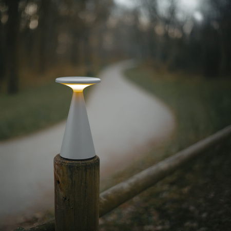 Lampka stołowa szara do domu jak i na stolik zewnętrzny  FUNGHI SZARA IP44 MAXLIGHT T0064 
