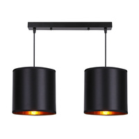 Candida lampa wisząca czarny 2x40w e27 abażur czarny Candellux 32-00712