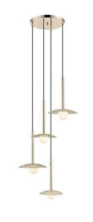 Lampa wisząca NICOSIA G9 Zuma Line P0600-04E-F7AA - elegancka lampa ze złotym wykończeniem