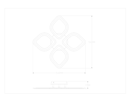 Lampa sufitowa ILLUMIA LED Zuma Line MS236040R-BK