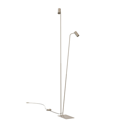 Lampa podłogowa w kolorze beżowym dwa profile z ruchomymi reflektorami 2xGU10 R50 MONO Nowodvorski 12541