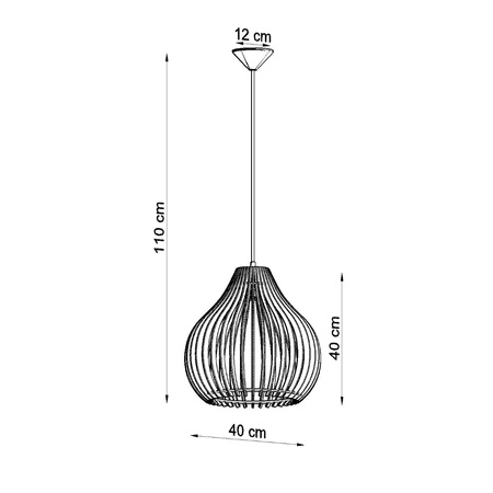 Lampa wisząca APRILLA naturalne drewno Sollux Lighting SL.0639