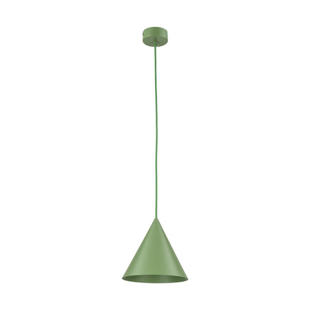 Lampa wisząca stożek o średnicy 19cm w kolorze zielonym CONO PEAPOD 1XE27 S 1xE27 Tk Lighting 10885