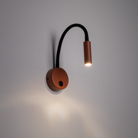 Kinkiet punktowy z elastycznym ramieniem w kolorze ceglanym LAGOS BRICK/BLACK 1XG9 Tk Lighting 11448