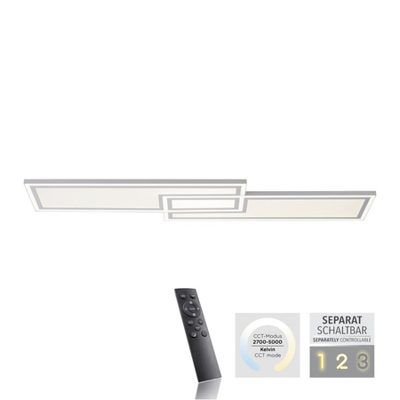 Lampa sufitowa dwa połączone prostokąty LED sterowane pilotem EDGING LED Just Light 14875-16