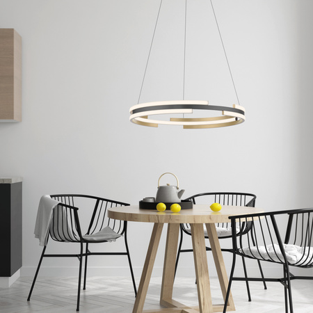 Lampa wisząca matowy okrąg 60cm sterowany pilotem i aplikacją Q-BELUGA Paul Neuhaus 2051-60