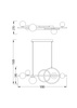 Lampa wisząca nowoczesna do salonu TAREMI G9/LED Zuma Line MD2448-7B-3BGD
