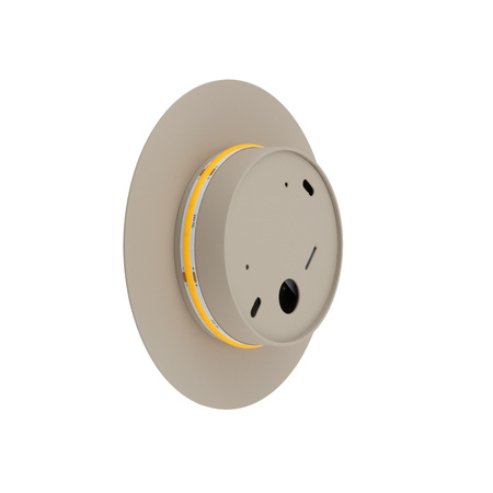 Beżowy płaski kinkiet 15cm okrągłe podświetlenie ściany RING LED S 3000K Nowodvorski 12656