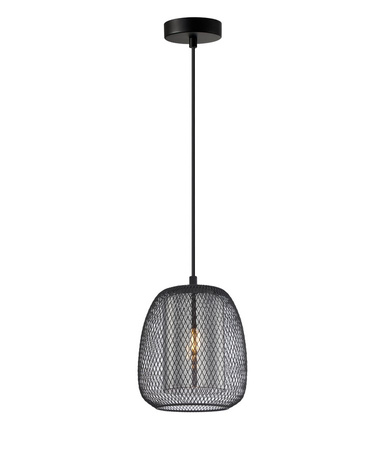 Lampa wisząca AMIRIA z kloszem dymionym Italux PND-28612-BK-SG