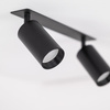 Czarna podwójna oprawa podtynkowa ruchome tuby AMIS BLACK 2XGU10 Tk Lighting 10807