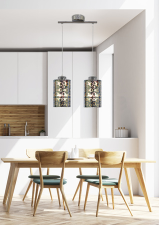 NOCTURNO LAMPA WISZĄCA 2X40W E27 CHROM Candellux 32-57693