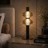 Lampka nocna ryflowana czarna tuba ze szklanymi kloszami Padre 9W LED 3000K Milagro ML2800