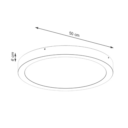 Plafon ONYX 50 czarny LED 3000K Sollux SL.1246