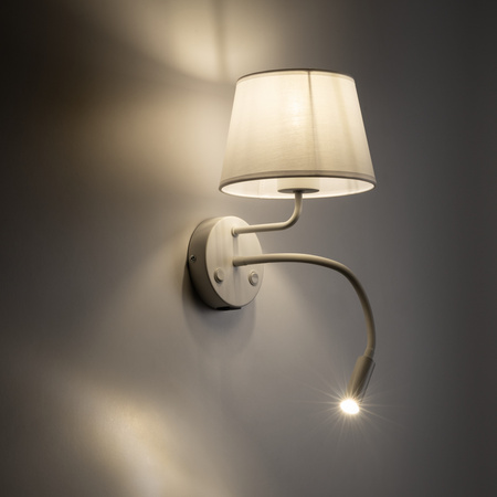 MAJA WHITE KINKIET 2 E27 + G9 + USB TK Lighting 10204