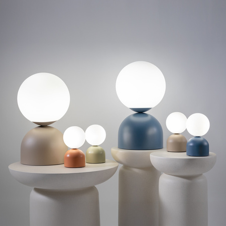 Duża lampka nocna 52cm szklana kula na metalowej podstawie MIKI NAVY BIG 1xE27 Tk Lighting 11431