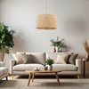 Lampa wisząca o średnicy 50cm z rafii w stylu boho 1xE27 CALMA Tk Lighting 11602