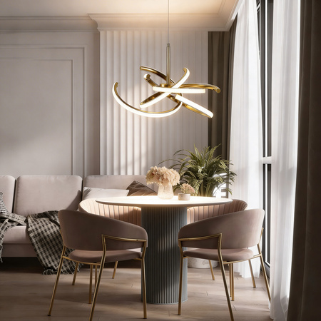 Lampa wisząca Spider 58 cm złota LED CCT Light Prestige LP-1225/1P 58 GD