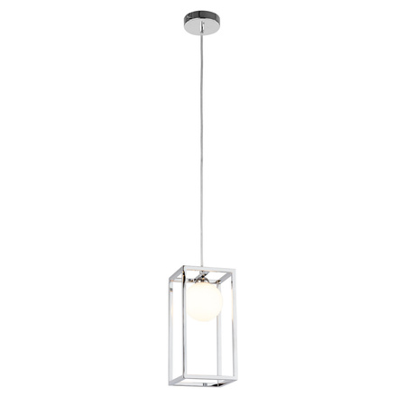Lampa wisząca Daisy, industrialna, w kolorze chromu, ze szklanym kloszem Italux MD-BR4367-D1 CH 