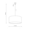 Lampa wisząca o średnicy 77cm LARGO BEIGE 3XE27 Tk Lighting 11484