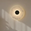 Kinkiet okrągły z marmuru Dalinia 1xLED czarny WL0114-BK Yaskr