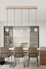 Lampa wisząca piątka prosta Biarritz kaszmirowa Aviano Lighting 7047-613