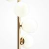 Złota lampa podłogowa z białymi szklanymi kulami DALLAS 6xG9 Maytoni MOD545FL-06G