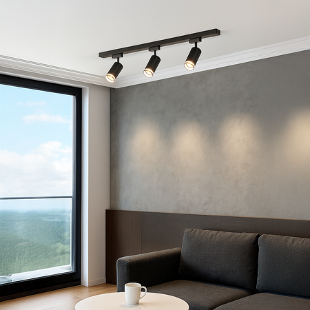 Zestaw Oprawa Pipe Ring Track Czarny 3xGU10 1m Milagro ML2083