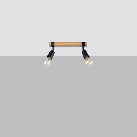 Plafon ZUCA 2 czarny Sollux SL.1296