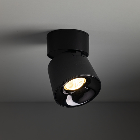 Czarna oprawa natynkowa ruchoma tuba wybór barwy światła KYOTO BLACK CCT 7W Tk Lighting 18152