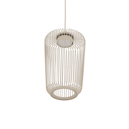 Lampa wisząca druciana z wysokim cylindrycznym beżowym kloszem 1xGX53 KENAI B Nowodvorski 12222