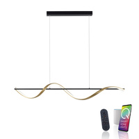 LAMPA WISZĄCA MATOWY MOSIĄDZ/ANTRACYT LED Q-SWING Paul Neuhaus 2385-13 sterowana pilotem
