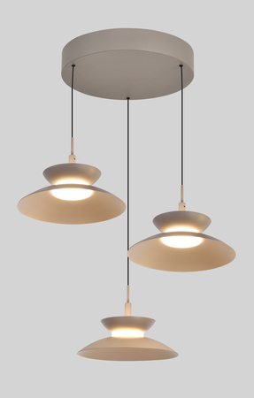 Lampa wisząca trójka okrągła Gubbio kaszmirowa Aviano Lighting 5060-313