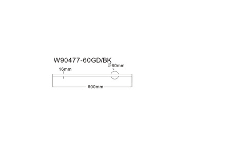 Kinkiet złoty 60cm podświetlający ścianę TROY LED Zuma Line W90477-60GD