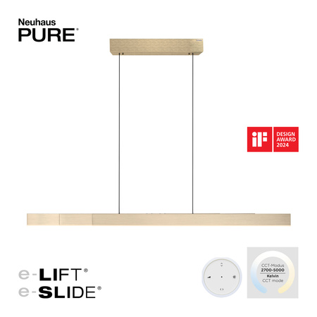 Lampa wisząca rozsuwana z automatycznym sterowaniem wysokości zawieszenia PURE-MOTO-RISE Paul Neuhaus 2545-60
