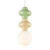 Lampa wisząca z zielonej i żółtej ceramiki 1xE14 Latera Italux PND-94331B-1S-MLTI