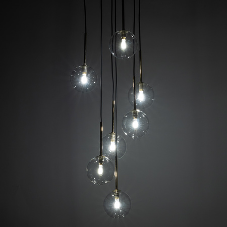 NILOS BLACK / GOLD LAMPA WISZĄCA 7 TK Lighting 5362
