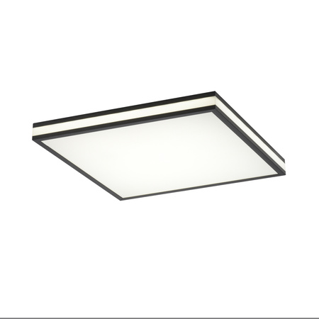 Kwadratowy plafon sufitowy 45cm strerowany pilotem z RGB kolory MARIO BLACK Just Light 14110-18