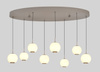 Lampa wisząca owalna ósemka LED Luberon kaszmirowa Aviano Lighting 7051-813