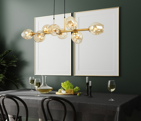 Lampa wisząca BORGO Italux PND-30843-8 GD+AMB
