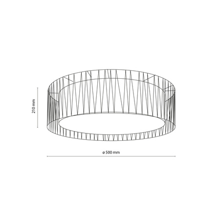 Plafon sufitowy wykonany z juty o średnicy 50cm HARMONY SABIA JUTA 4XE27 Tk Lighting 11464