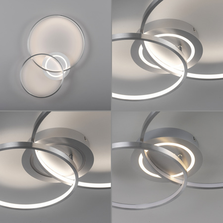 Lampa sufitowa dwa ringi z dodatkowym podświetleniem na podstawie ASMINA LED 3000K  14540-95