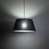 Lampa wisząca czarny materiałowy stożek FORMO BLACK 1xE27 Tk Lighting 11318