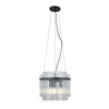 Lampa wisząca czarna składająca się ze szklanych rurek 3xE14 Bonte Italux PND-40929-3A-BK