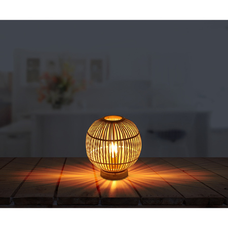 Lampka stołowa HILDEGARD naturalny bambus Globo 15368T