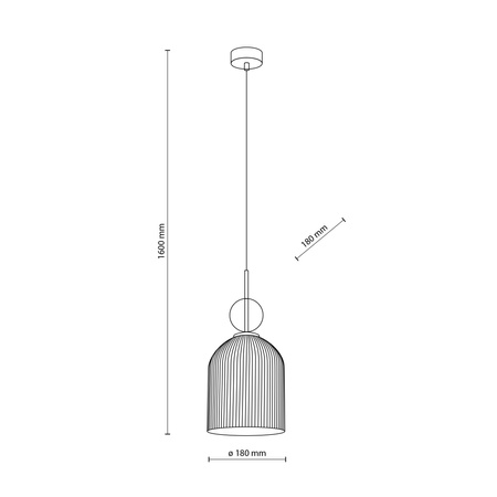 Lampa wisząca pojedyńcza karbowany szklany klosz z ozdobną szklaną kulą SOPHIA BIG COGNAC WHITE 1xE27 Tk Lighting 11374