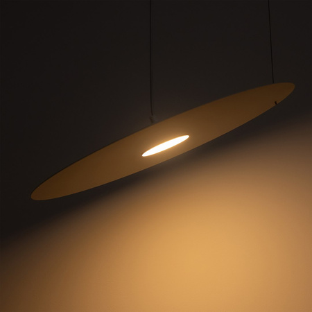 Lampa wisząca metalowy talerz w kolorze białym z regulacją kąta zawieszenia PIATTO 1xGX53 fi 45cm Milagro MLP2912